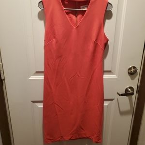 Coral sleeveless dress